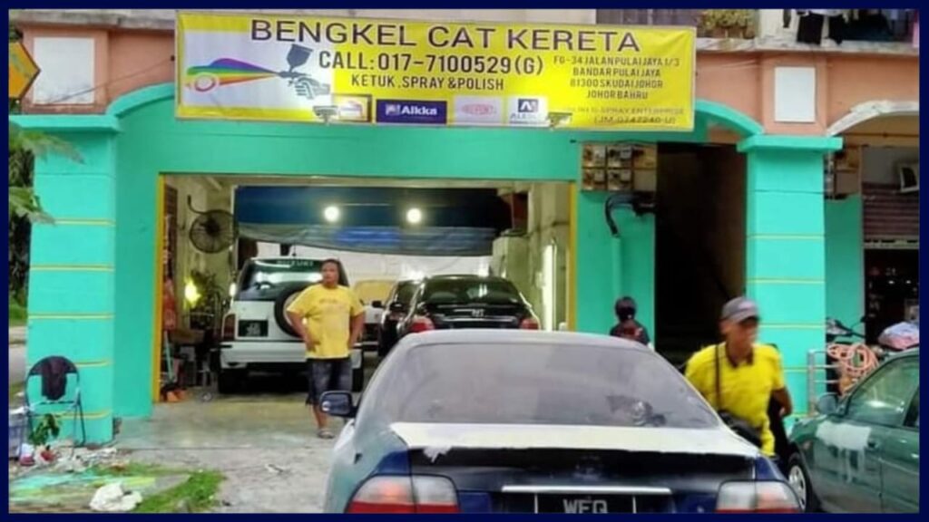 bengkel cat kereta skudai g- spray