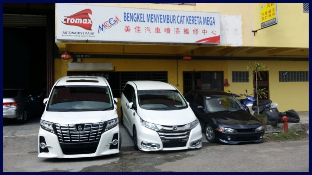 bengkel menyembur cat kereta mega