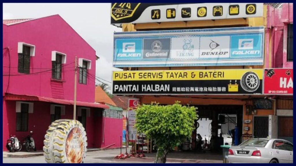 pusat servis tayar & bateri pantai halban