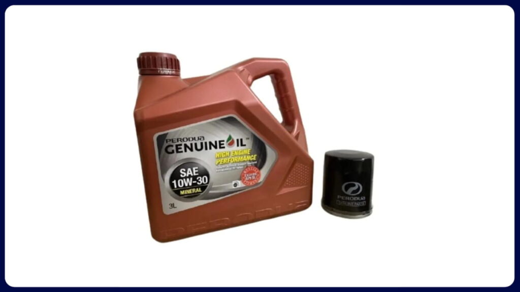 minyak hitam kereta terbaik perodua genuine engine oil sae 10w30