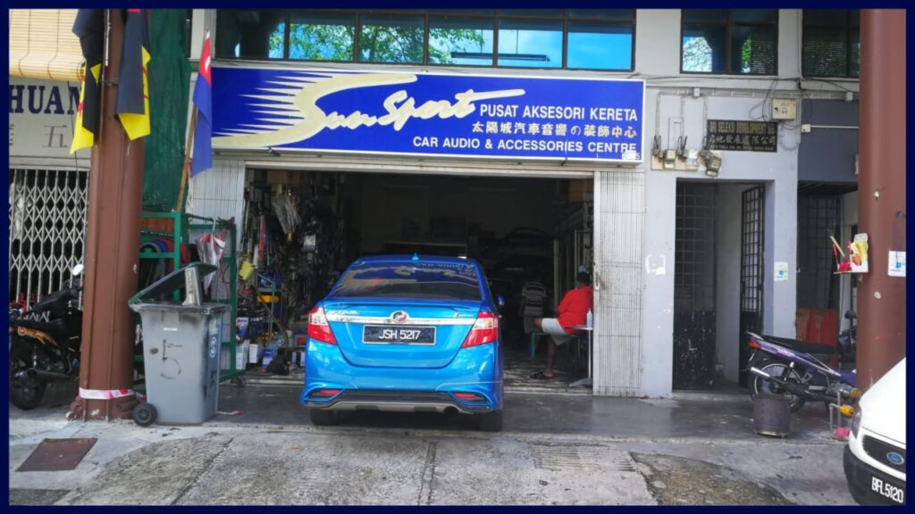 kedai aksesori kereta muar murah sunsport car audio and accessories centre