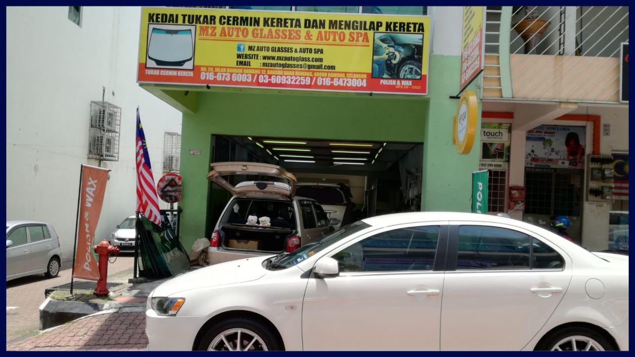 kedai tukar cermin kereta rawang mz auto glasses & auto spa